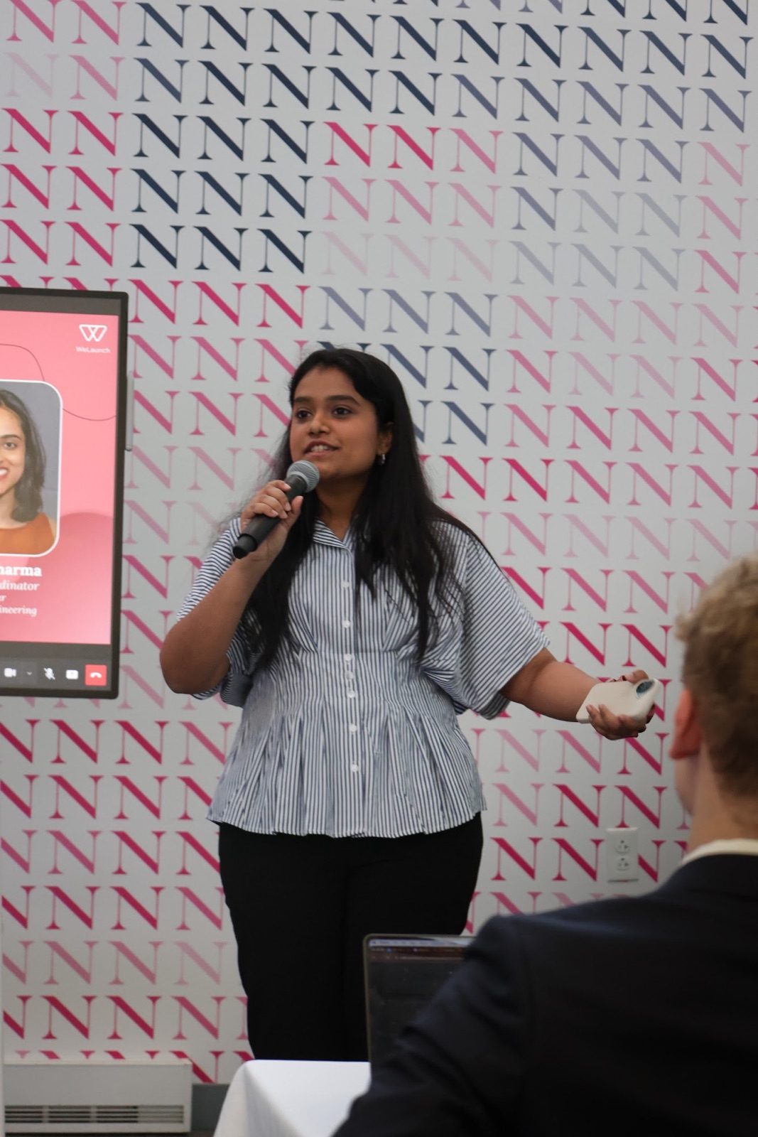 Anjali Laddha speaking at Northeastern University
